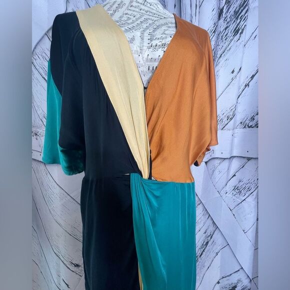 Anthropologie Let Me Be Color Block Dress Large - Picture 3 of 11